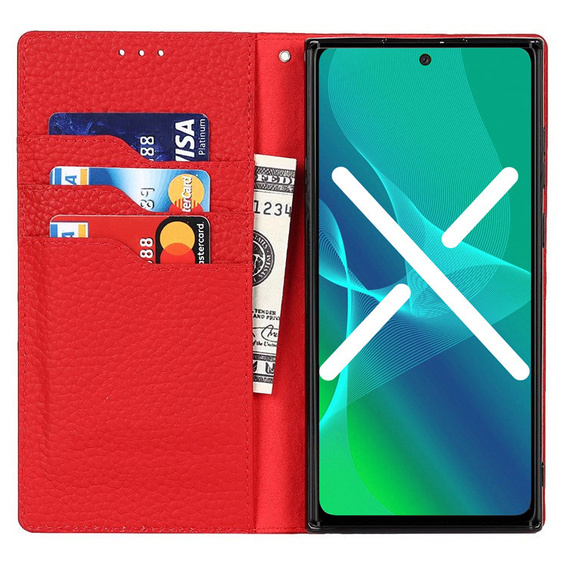 Δερμάτινη θήκη για Samsung Galaxy S22, ERBORD Grain Leather, κόκκινη