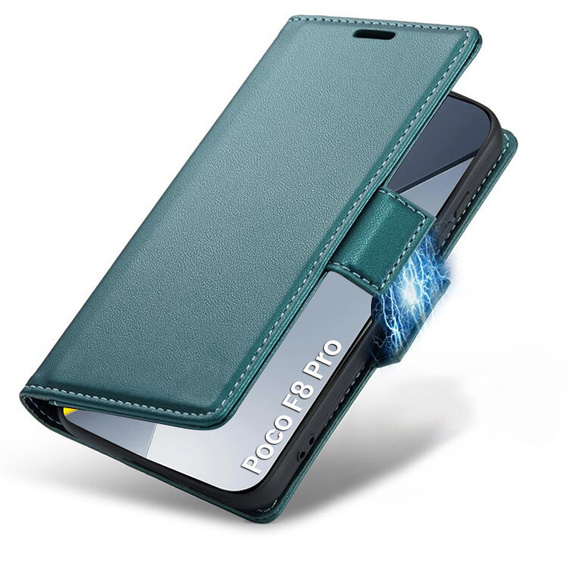 Θήκη με καπάκι ERBORD Glossy Litchi για Xiaomi Poco F8 Pro