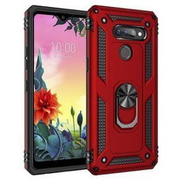 θωρακισμένη θήκη για LG K50S, Nox Case Ring, κόκκινη