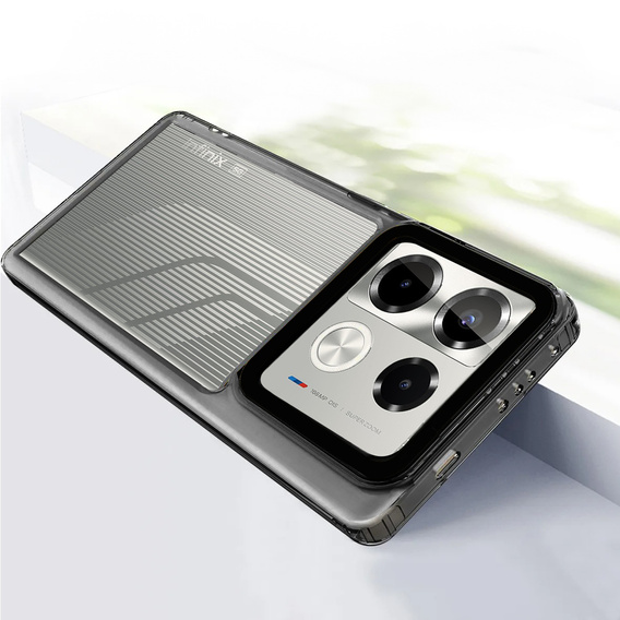 Θήκη για Infinix Note 40 Pro Plus, Fusion Hybrid, διαφανής / μαύρη