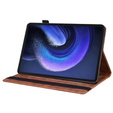 θήκη για Xiaomi Pad 6, Classic, με υποδοχή γραφίδας, καφέ