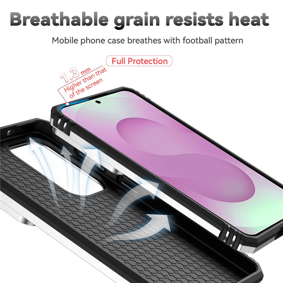 Θήκη με βάση και προστατευτικό φακού για Samsung Galaxy S26, ασημί