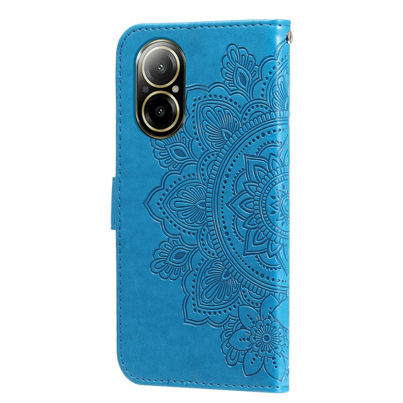 Θήκη με πτερύγιο για Realme C67, Mandala, μπλε