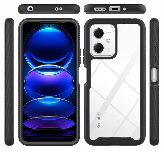 Θήκη για Xiaomi Redmi Note 12 5G / POCO X5 5G, Shockproof, με μεμβράνη, μαύρη