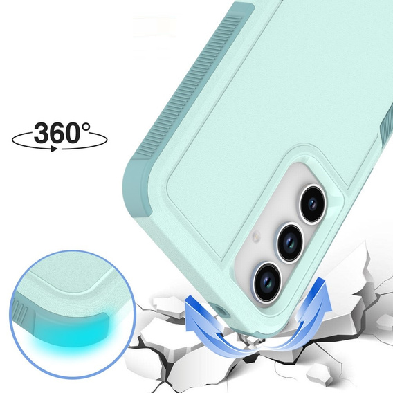 Θωρακισμένη θήκη για Samsung Galaxy A55 5G, Dual Shockproof, πράσινη