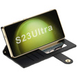 Αναδιπλούμενη θήκη για Samsung Galaxy S23 Ultra, GKK Mirror Wallet, μαύρη