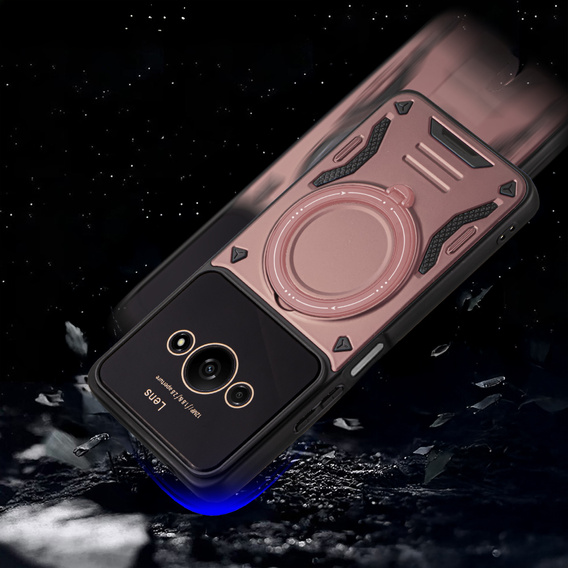 Θωρακισμένη θήκη για Xiaomi Redmi A3, Magnetic Ring, ροζ