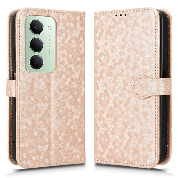 θήκη πτερύγιο για Xiaomi Redmi Note 14 4G, Wallet Rhombus, μαύρη