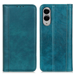 θήκη με πτερύγιο για Samsung Galaxy S25 Edge, Split Leather, πράσινη