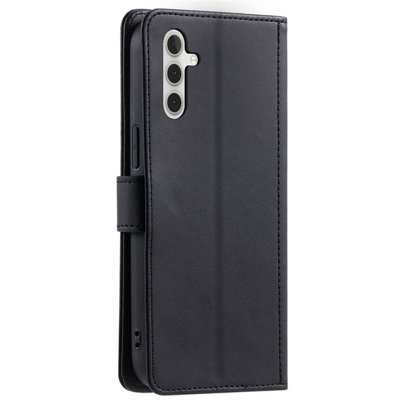 θήκη πτερύγιο για Samsung Galaxy S25 FE, Rhombus Crossbody Leather, μαύρη