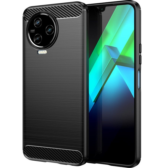 Θήκη για Infinix Note 12 2023, Carbon, μαύρη