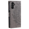 Θήκη με πτερύγιο για Samsung Galaxy A15, Mandala Flower, μπλε + γυαλί 9H 