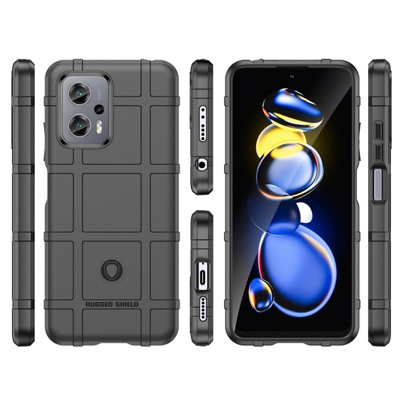 Θήκη για Xiaomi Poco X4 GT 5G, Rugged Shield, μαύρη