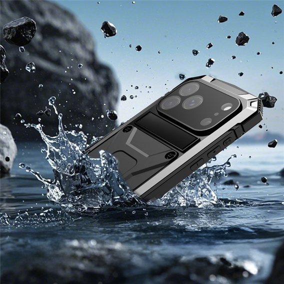 Θήκη R-JUST με βάση και ενσωματωμένο γυαλί για iPhone 17 Pro Max