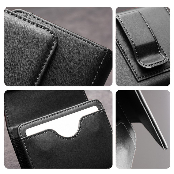 QIALINO Δερμάτινη θήκη ζώνης για αναδιπλούμενα smartphones