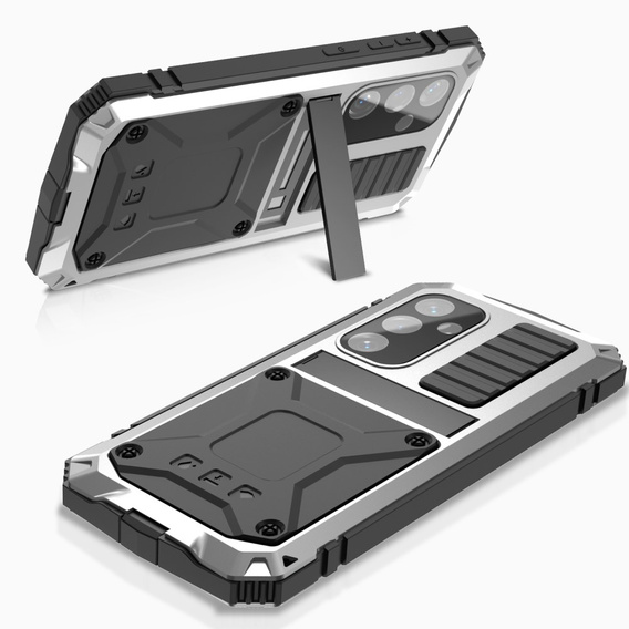Θωρακισμένη θήκη για Samsung Galaxy S25, R-JUST, ασημένια