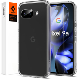 θήκη Spigen για Google Pixel 9A, Ultra Hybrid, διαφανής + μετριασμένο γυαλί 9H