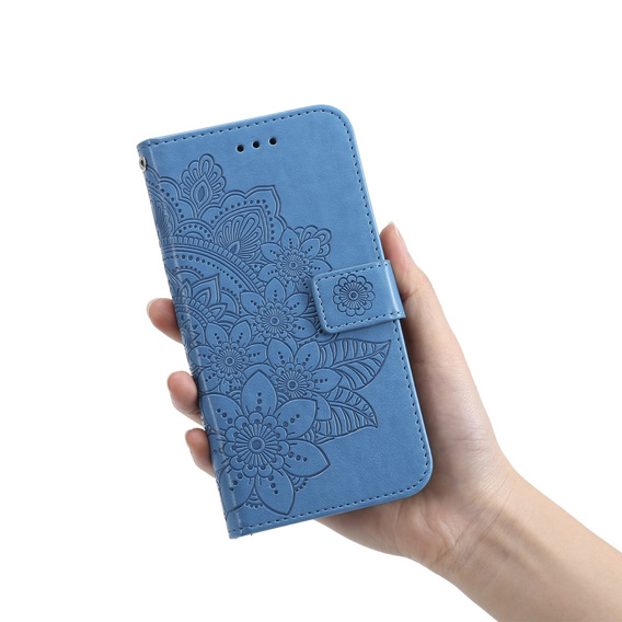 Θήκη με πτερύγιο για Xiaomi Redmi Note 12 4G, Mandala Flower, μπλε