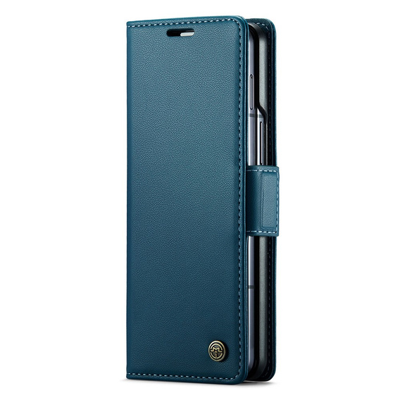 CASEME flip case για Samsung Galaxy Z Fold6 5G, Litchi Wallet, μπλε