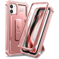 Θωρακισμένη θήκη για iPhone 11, Dexnor Full Body, ροζ rose gold