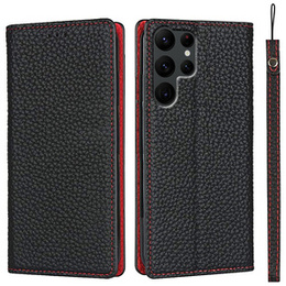 Δερμάτινη θήκη για Samsung Galaxy S22 Ultra, ERBORD Grain Leather, μαύρη