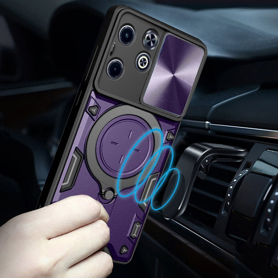 Θωρακισμένη θήκη για Infinix Hot 40i, CamShield Slide, μωβ