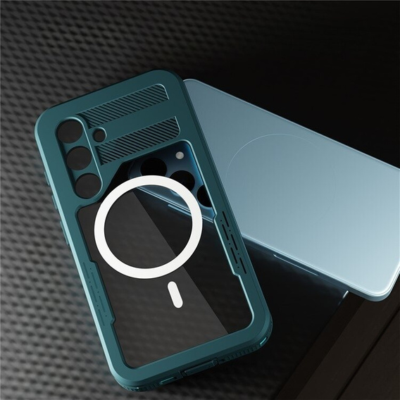 Αδιάβροχη θήκη για Samsung Galaxy S24, Redpepper, για MagSafe, μπλε