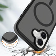 Θήκη Matt για iPhone 17, για MagSafe, ημιδιαφανές μαύρο
