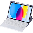 Θήκη πληκτρολογίου για iPad 11" 2025 A16 (11 gen.) / iPad 10.9" 2022 (10 gen.), Rotary 360° Leather, μωβ