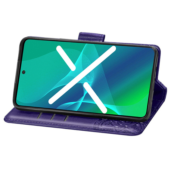 Θήκη με πτερύγιο για Realme 10 4G, Butterfly, μωβ