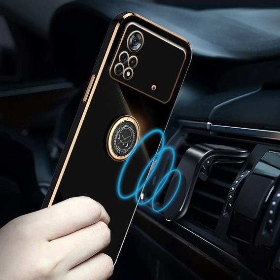 Θήκη για Xiaomi Poco X4 Pro 5G, Electro Ring, μαύρη