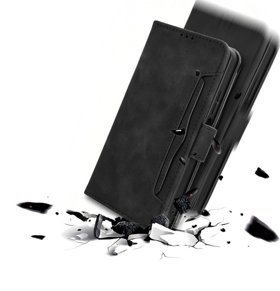 Θήκη με πτερύγιο για Realme 14 5G / Realme 14T 5G, Card Slot, μαύρη