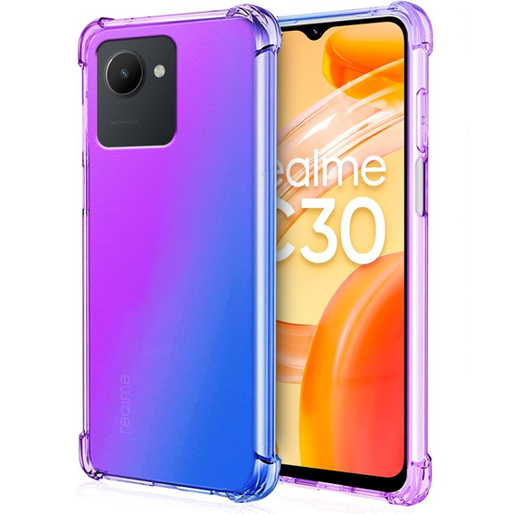 θήκη για το Realme C30 / Narzo 50i Prime, Gradient Dropproof, Μωβ / μπλε