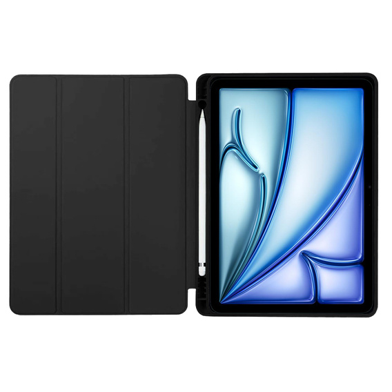 Θήκη για Apple iPad Air 11" 6 gen. 2024 (A2902, Smartcase με χώρο για γραφίδα, μαύρη