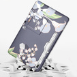 Θήκη για Samsung Galaxy Tab S7 FE, Suritch Full Body Flowers, γκρι