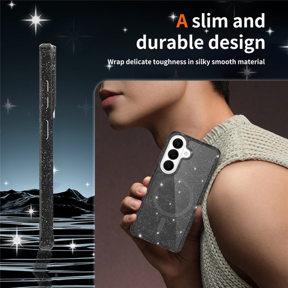 Μπλουζάκι MagSafe για Samsung Galaxy S26, διαφανές / μαύρο