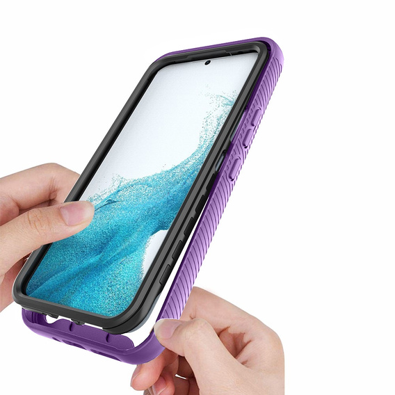Θήκη για Samsung Galaxy A34 5G, Shockproof, με μεμβράνη, μωβ