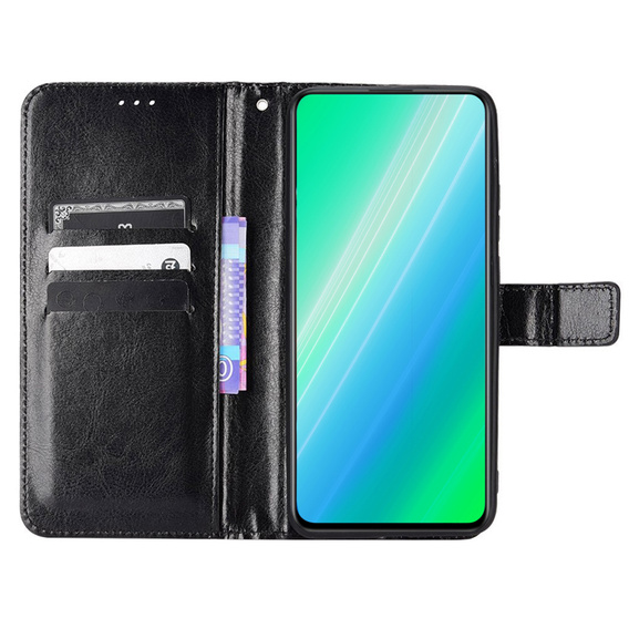θήκη με πτερύγιο για Realme 10 4G, Split Leather, μαύρη