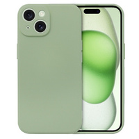 Θήκη για iPhone 15 Plus, Silicone Lite, πράσινη