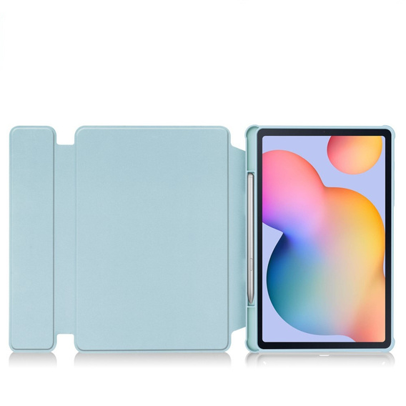 Θήκη πληκτρολογίου για Samsung Galaxy Tab S6 Lite 2024 / 2022 / 2020, Rotary 360° Leather, γαλάζια