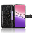 θήκη πτερύγιο για Oppo A5 Pro 5G, Wallet Rhombus, μαύρη