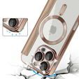 Θήκη με πτερύγιο για iPhone 16 Pro, RFID Wallet MagSafe CamShield, χρυσή