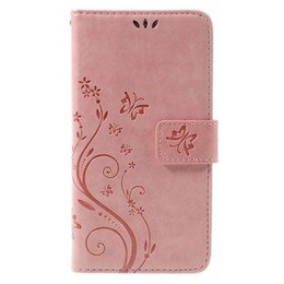 Θήκη με πτερύγιο για Samsung Galaxy J5 2016, Butterfly, ροζ