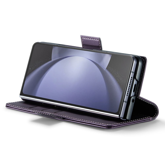 CASEME flip case για Samsung Galaxy Z Fold6 5G, Litchi Wallet, μωβ