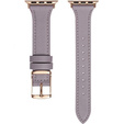 Pasek Skórzany do Apple Watch 1/2/3/4/5/6/7/8/SE 38/40/41mm, Fioletowy