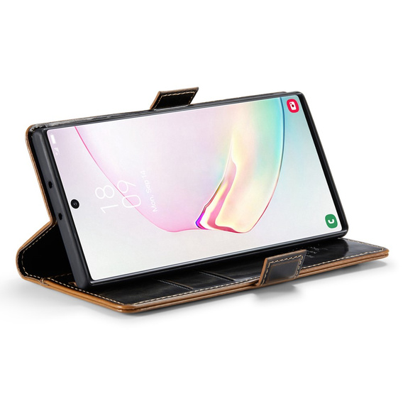 θήκη CASEME για Samsung Galaxy Note 10 Plus, Waxy Textured, καφές