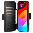Αναδιπλούμενη θήκη 2 σε 1 για iPhone 17 Pro Max, SUTENI, για MagSafe, μαύρο