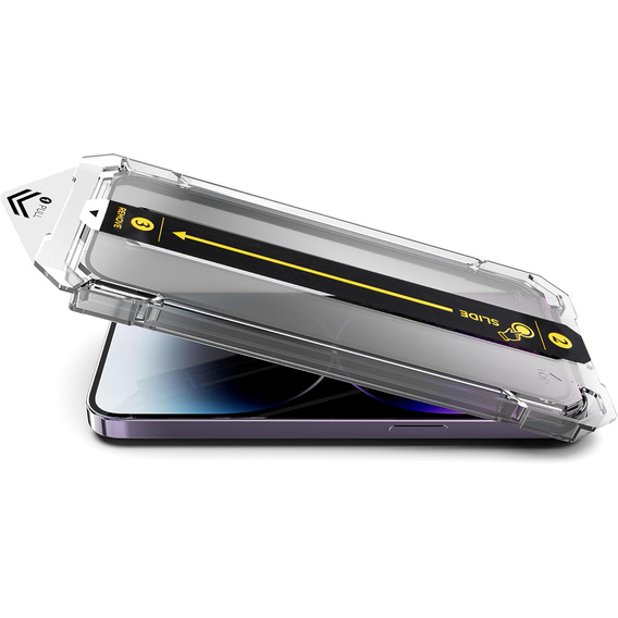 2x Μετριασμένο γυαλί για iPhone 15 Pro Max, ERBORD Easy App Full Screen Protector
