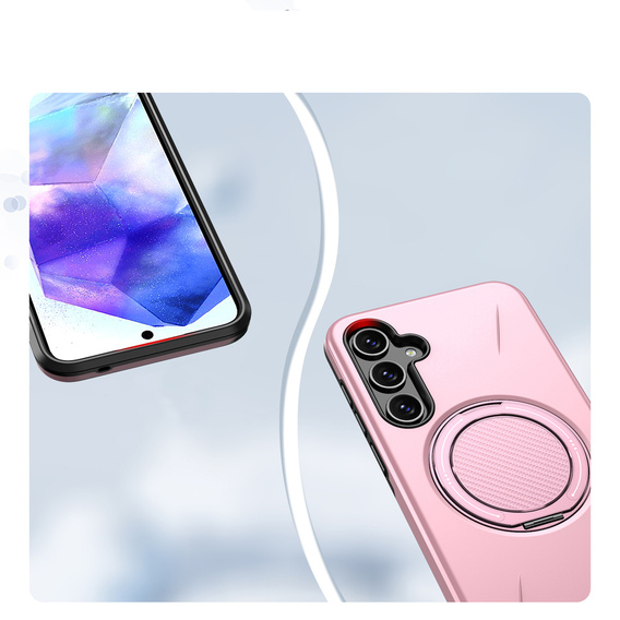 Θήκη με βάση για MagSafe για Samsung Galaxy A57 5G, ροζ