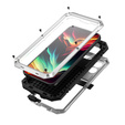 Θήκη για iPhone 15 Pro Max, R-JUST, θωρακισμένη, ασημένια / μαύρη